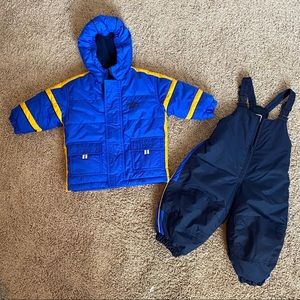 Oshkosh B’gosh toddler snow jacket and bib set